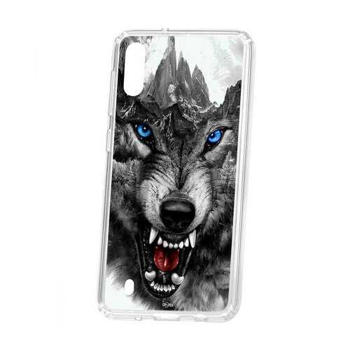 Чехол Samsung Galaxy M10 Kruche Print Волк в Связной