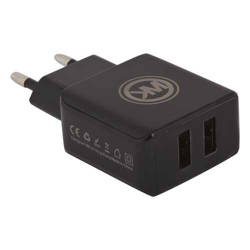 Сетевое зарядное устройство WK Blanc 2 USB 2,1A Black в Связной
