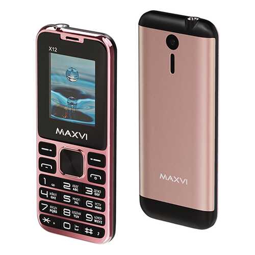 Мобильный телефон Maxvi X12 (2 SIM) Rose/Gold в Связной
