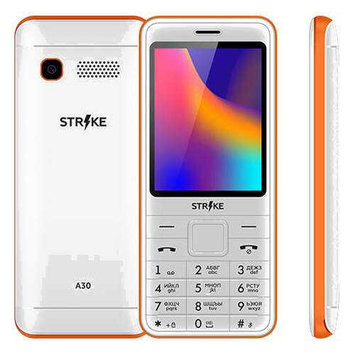 Мобильный телефон STRIKE A30 White/Orange в Связной