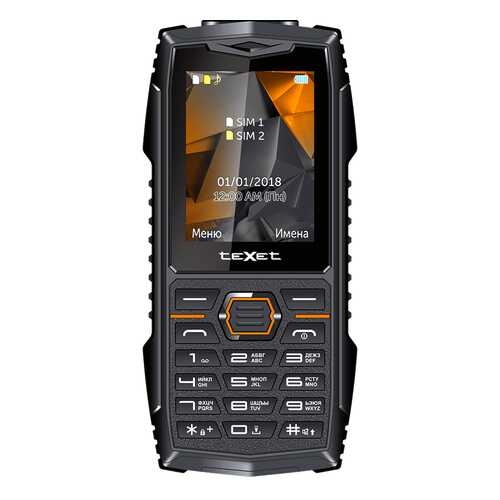 Мобильный телефон teXet TM-519R Black/Orange в Связной