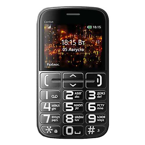 Мобильный телефон BQ 2441 Comfort Black/Blue в Связной
