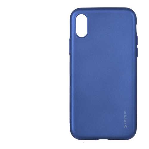 Чехол Deppa Case Silk для Apple iPhone X/XS Metallic Blue в Связной