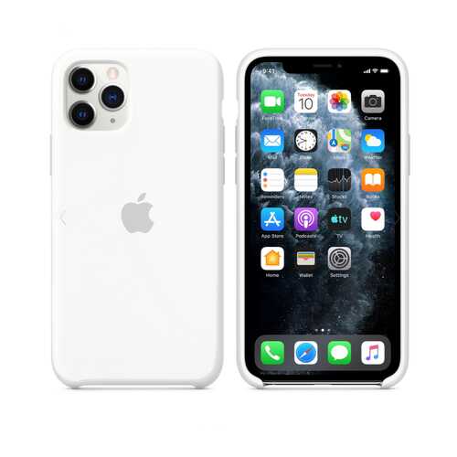 Чехол для Apple iPhone 11 Pro Silicone Case White (MWYQ3FE/A) в Связной