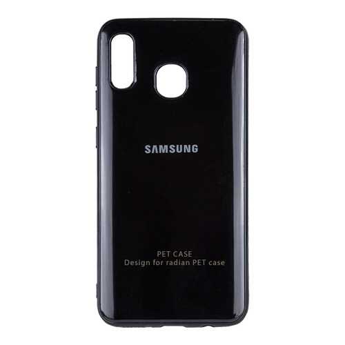 Чехол GLOSSY LOGO для Samsung Galaxy A20 / A30 Black в Связной