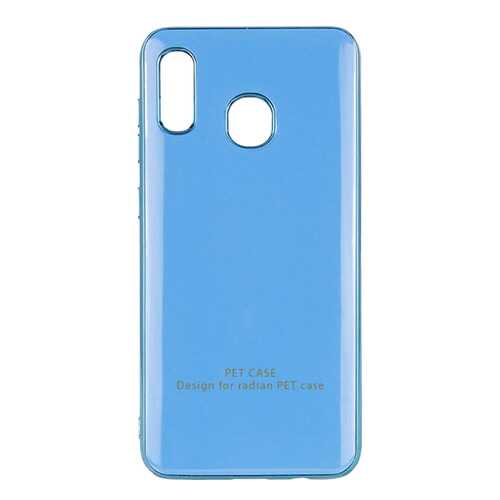 Чехол GLOSSY LOGO для Samsung Galaxy A20 / A30 Light Blue в Связной