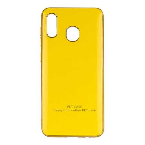 Чехол GLOSSY LOGO для Samsung Galaxy A20 / A30 Yellow в Связной