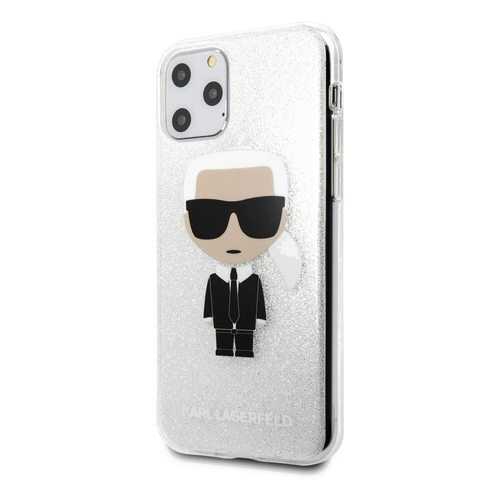 Чехол Karl Lagerfeld TPU Collection Iconik для iPhone 11 Pro (Glitter Silver) в Связной