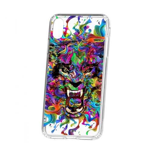 Чехол Kruche Apple iPhone XS Max Print Colored beast в Связной