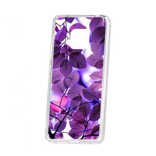 Чехол Kruche Huawei Mate 20 Pro Print Purple leaves в Связной