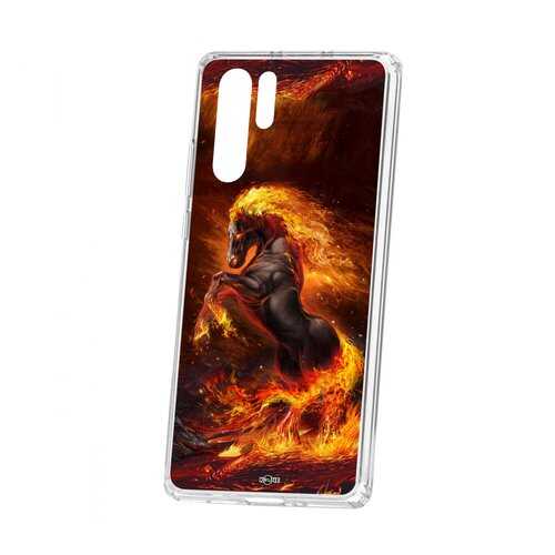 Чехол Kruche Huawei P30 Pro Print Конь огонь в Связной