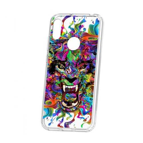 Чехол Kruche Huawei Y6 2019 Print Colored beast в Связной