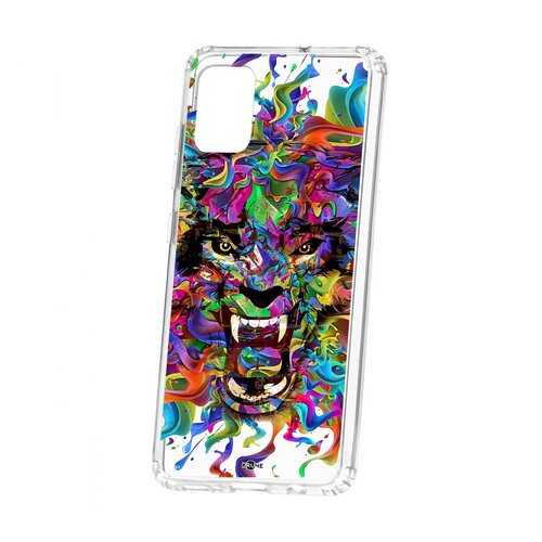 Чехол Kruche Samsung Galaxy A51 Print Colored beast в Связной