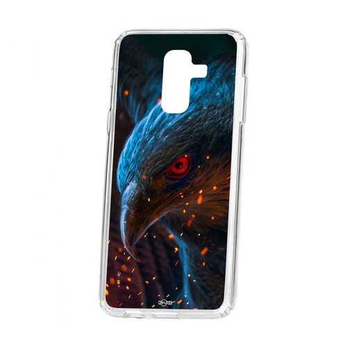 Чехол Kruche Samsung Galaxy A6 Plus (2018) A605f Print Орел в Связной