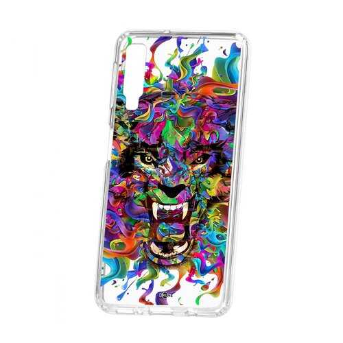 Чехол Kruche Samsung Galaxy A7 (2018) A750 Print Colored beast в Связной