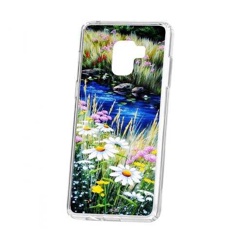 Чехол Kruche Samsung Galaxy A8+ 2018 (A730) Print Ромашки у ручья в Связной