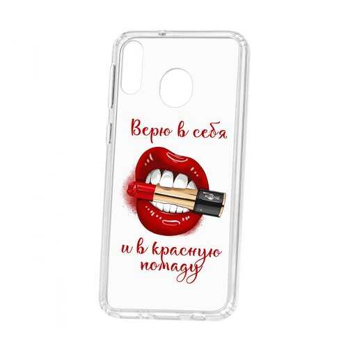 Чехол Kruche Samsung Galaxy M20 Print Red lipstick в Связной