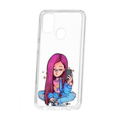 Чехол Kruche Samsung Galaxy M30S Print Pink Hair в Связной