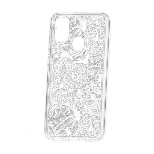 Чехол Kruche Samsung Galaxy M30S Print Skull White в Связной