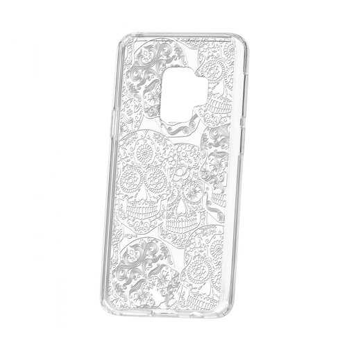 Чехол Kruche Samsung Galaxy S9 Print Skull White в Связной