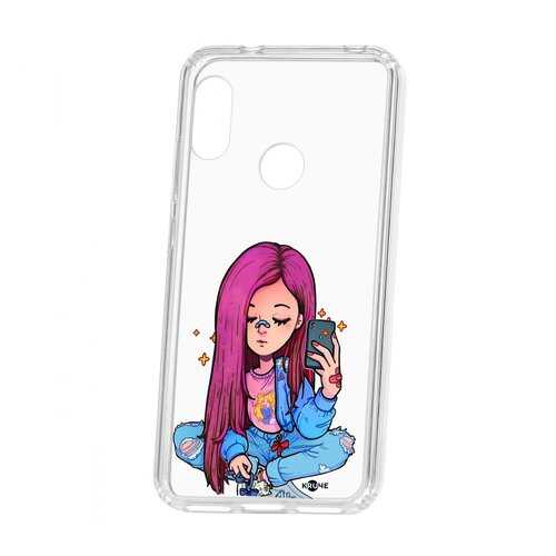 Чехол Kruche Xiaomi Redmi 6 Pro Print Pink Hair в Связной