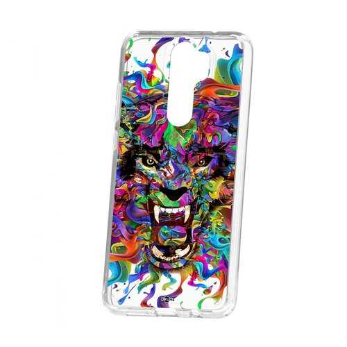 Чехол Kruche Xiaomi Redmi Note 8 Pro Print Colored beast в Связной