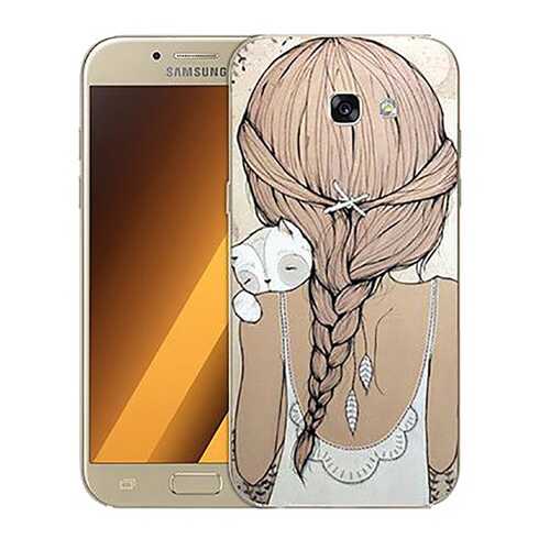 Чехол RE:PA для Samsung Galaxy A5 (2017) A520F с принтом Девочка в обнимку с котом в Связной