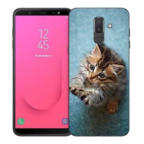 Чехол RE:PA для Samsung Galaxy J8 2018 (J810F) с принтом Котёнок на голубом в Связной