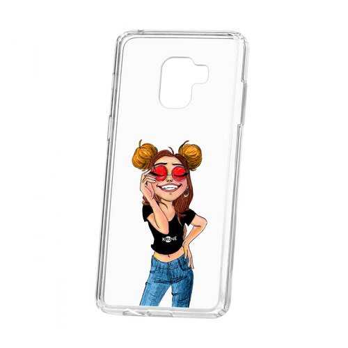 Чехол Samsung Galaxy A8+ 2018 (A730) Kruche Print Smiling в Связной