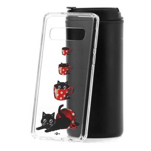 Чехол Samsung Galaxy S10 Kruche Print Котенок в чашке в Связной