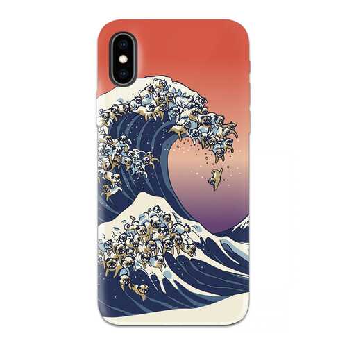 Чехол СМАКС The Great Wave of Pug для Apple iPhone XS в Связной