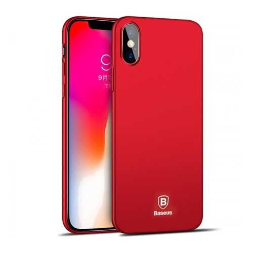 Пластиковая накладка Baseus Thin Case (one color) для Apple iPhone X (5.8) Red в Связной