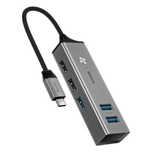 Адаптер Baseus Cube Type-C to USB3.0*3+USB2.0*2 HUB Adapter Dark Gray в Связной