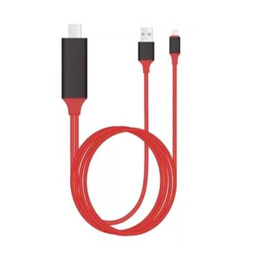 Кабель 2emarket для iPhone HDMI USB Red в Связной