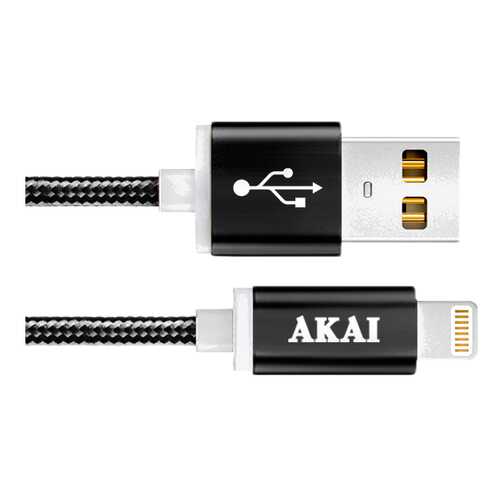 Кабель AKAI Lightning 1м Black в Связной