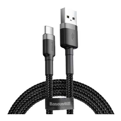 Кабель Baseus Cafule USB - Type-C 2А 3м Black/Grey (CATKLF-UG1) в Связной