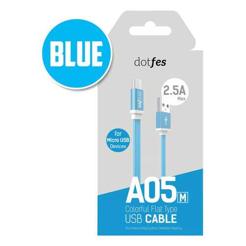 Кабель Dotfes A01M microUSB 1м Blue в Связной