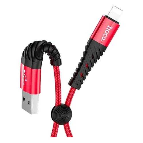 Кабель Hoco X38 USB - Lightning, 2.4A, 0,25м Red в Связной