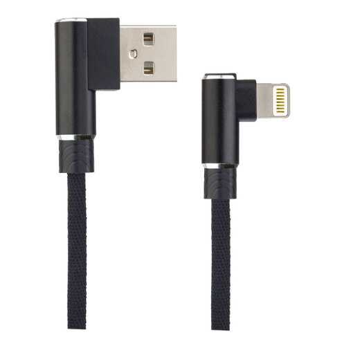 Кабель Perfeo для iPhone, USB - 8 PIN (Lightning), угловой, черный, длина 1 м в Связной