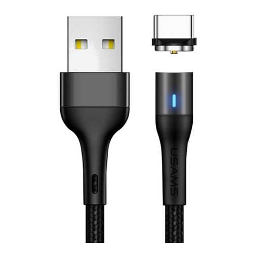 Кабель Usams SJ334 USB-A/C, Magnetic, Black (УТ000020306) в Связной