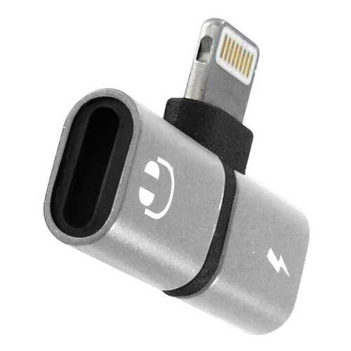 Переходник Krutoff Lightning - Lightning Charging+Lightning EarPods (silver) в Связной