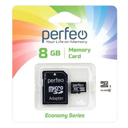 Карта памяти Perfeo microSD 8GB High-Capacity (Class 10) economy series в Связной