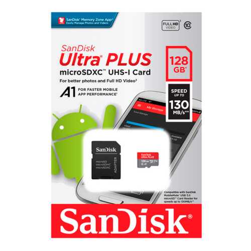 Карта памяти SanDisk Micro SDXC SDSQUB3-128G-GN6MA 128GB в Связной