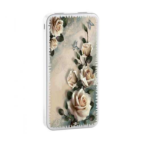 Внешний аккумулятор КRUЧЕ Power Bank 20000 mAh Print White roses в Связной