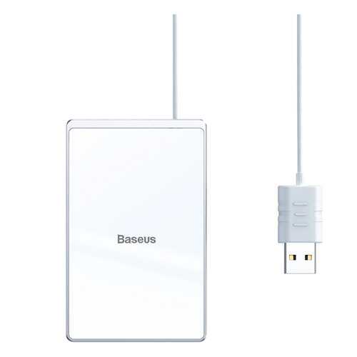 Беспроводное зарядное устройство Baseus Card Ultra-thin 15W White/Silver в Связной