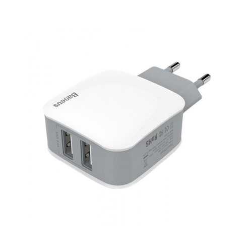 Сетевое зарядное устройство Baseus Letour 2USB 2.4A White/Gray в Связной