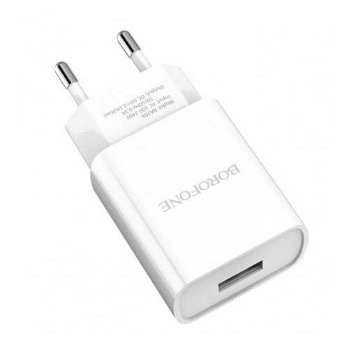 Сетевое зарядное устройство Borofone BA20A 1USB 2.1A White в Связной