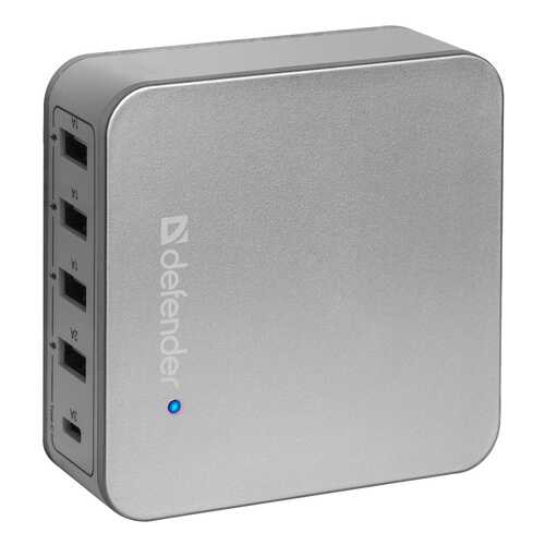 Сетевое зарядное устройство Defender UPA-50 4 USB/USB Type-C 8A Silver в Связной