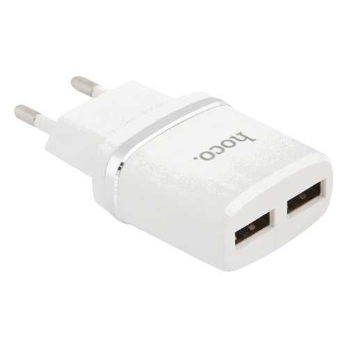 Сетевое зарядное устройство Hoco C12 Smart Dual 2 USB 2,4A White в Связной