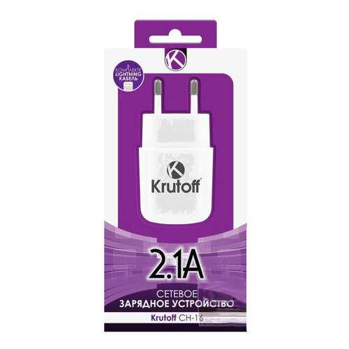 Сетевое зарядное устройство Krutoff CH-16 1 USB 2,1A White в Связной